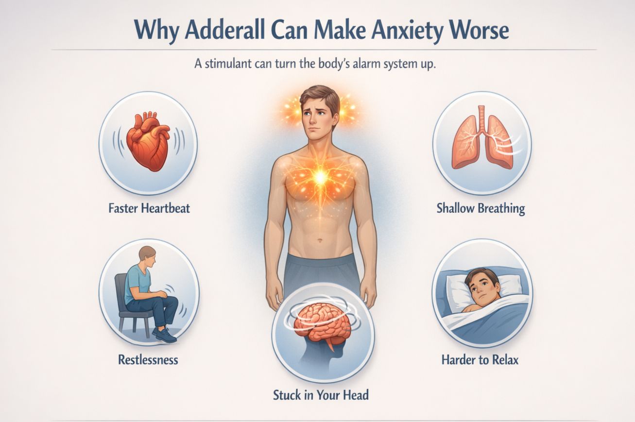 Why Adderall Can Make Anxiety Worse Why Adderall Can Make Anxiety Worse