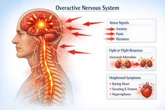 nervous system overactive withdrawal anxiety overactive nervous system during withdrawal causing anxiety and dizziness
